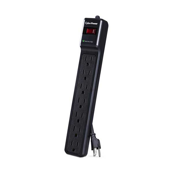 CyberPower 7-Outlet 125V 15A 1500J Essential Surge Protector with 6ft Cord (CSB706)