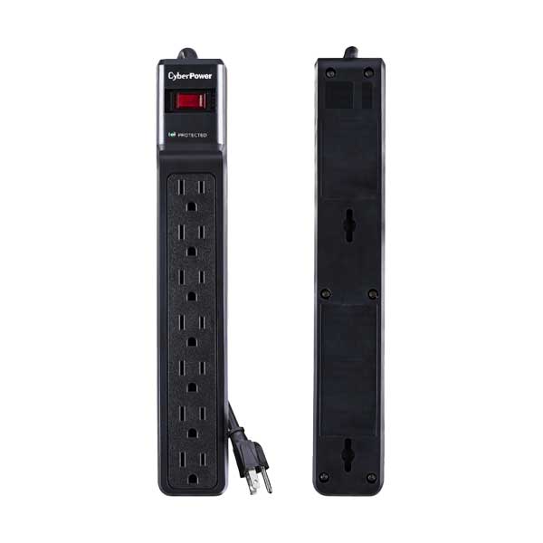 CyberPower 7-Outlet 125V 15A 1500J Essential Surge Protector with 6ft Cord (CSB706)
