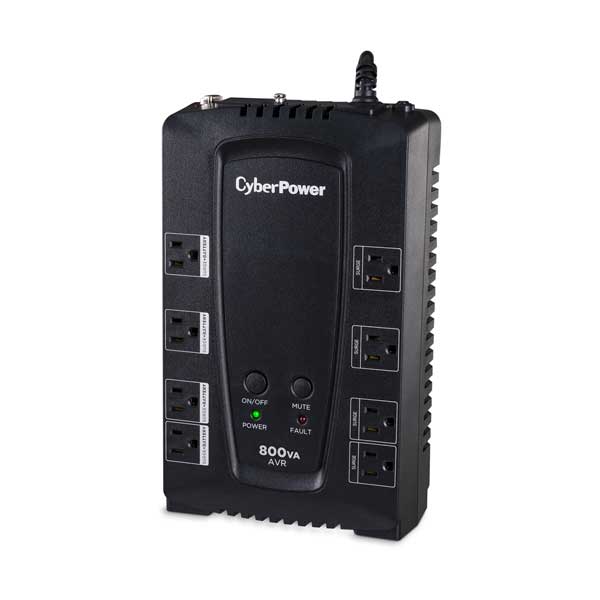 CyberPower 800VA 450W 8-Outlet AVR UPS System (CP800AVR)