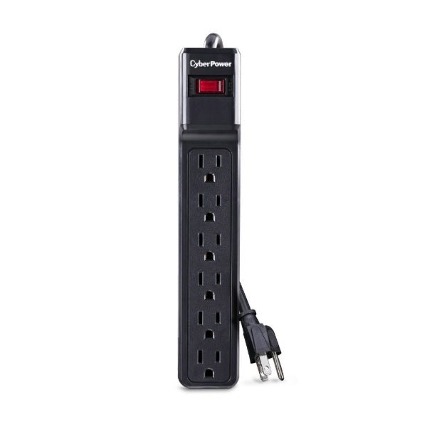 CyberPower CSB6012 Essential Surge Protector, 1200J, 6 Outlets, 12ft Cord