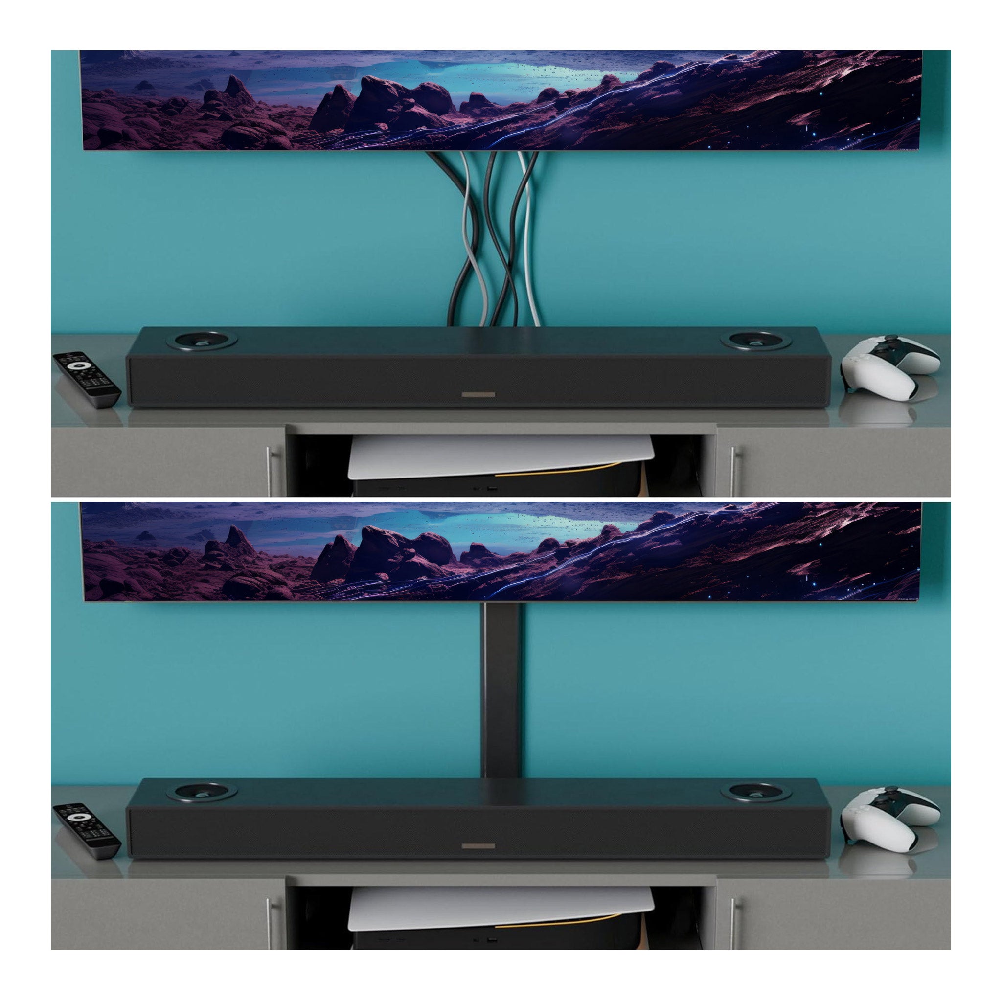 D-Line US/1D6015B 39" Click-Lock TV Raceway Duct - Black