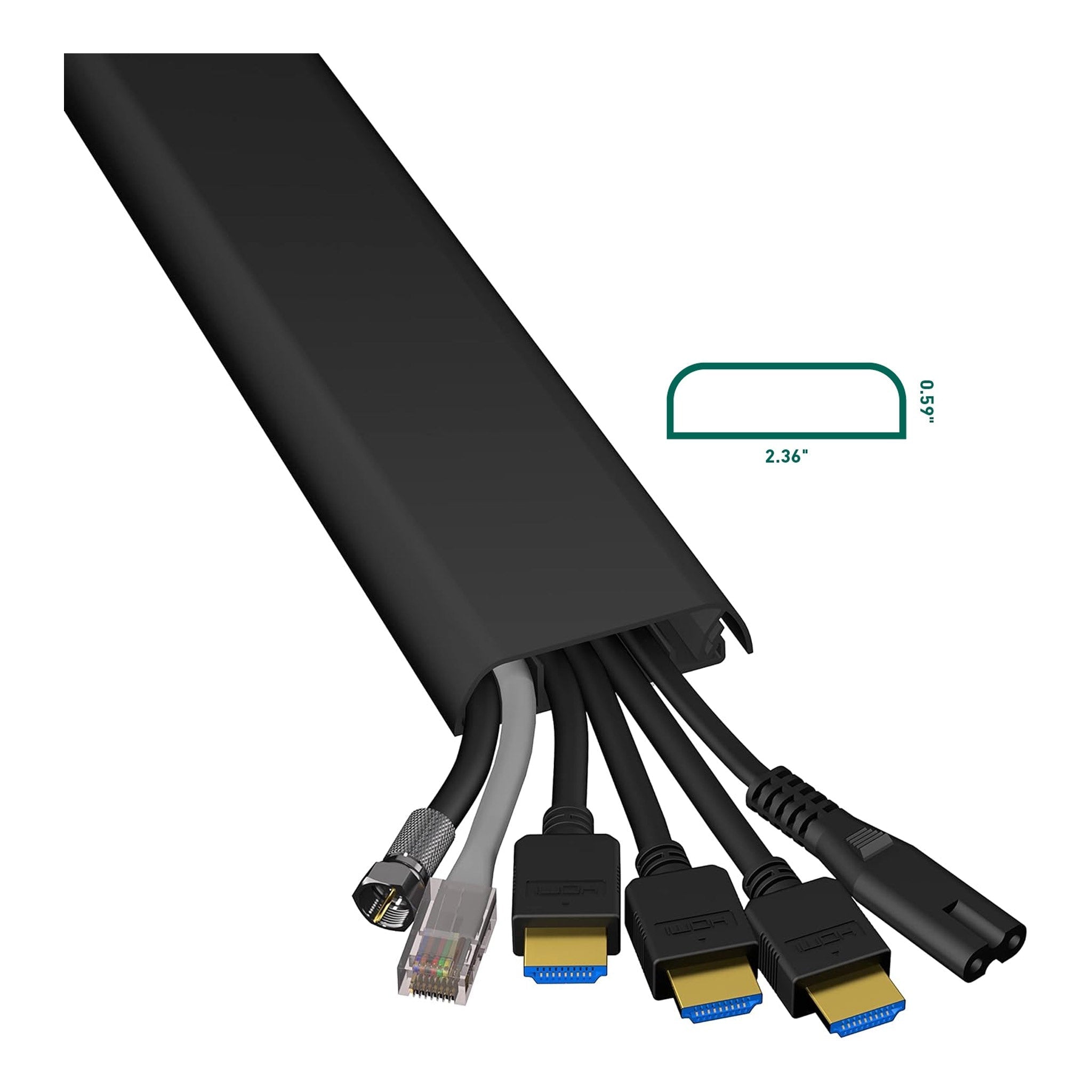 D-Line US/1D6015B 39" Click-Lock TV Raceway Duct - Black