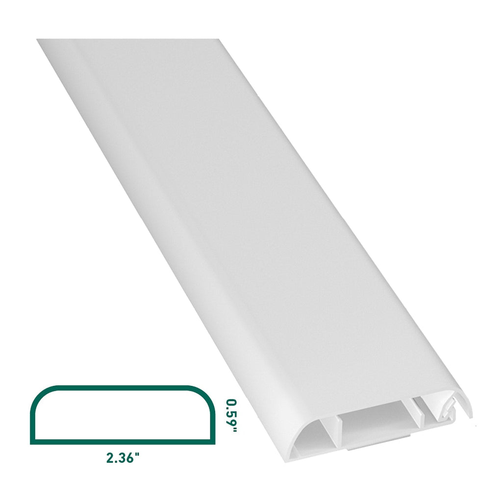 D-Line US/1D6015W 39" Click-Lock TV Raceway Duct - White