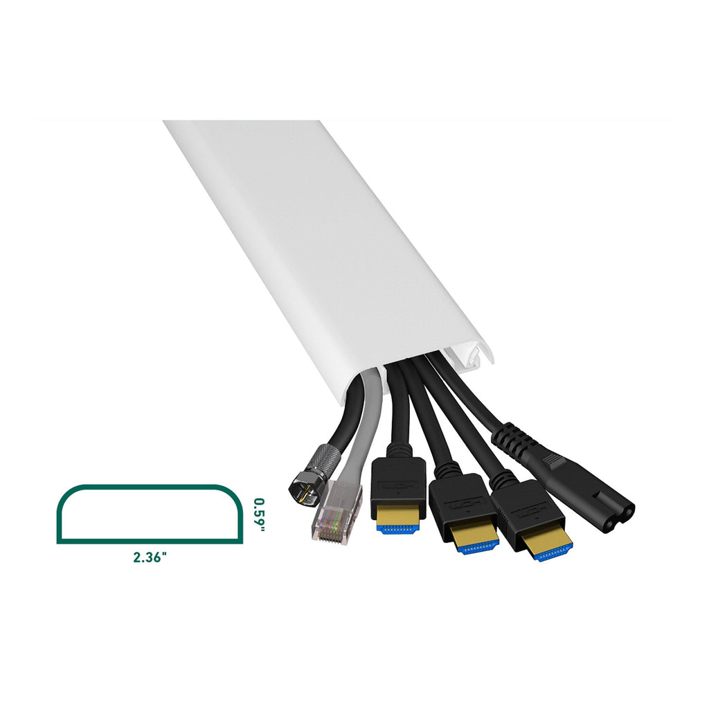 D-Line US/1D6015W 39" Click-Lock TV Raceway Duct - White