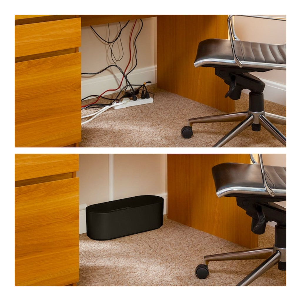 D-Line US/COBLGEB Large Cable Organizer Box - Black