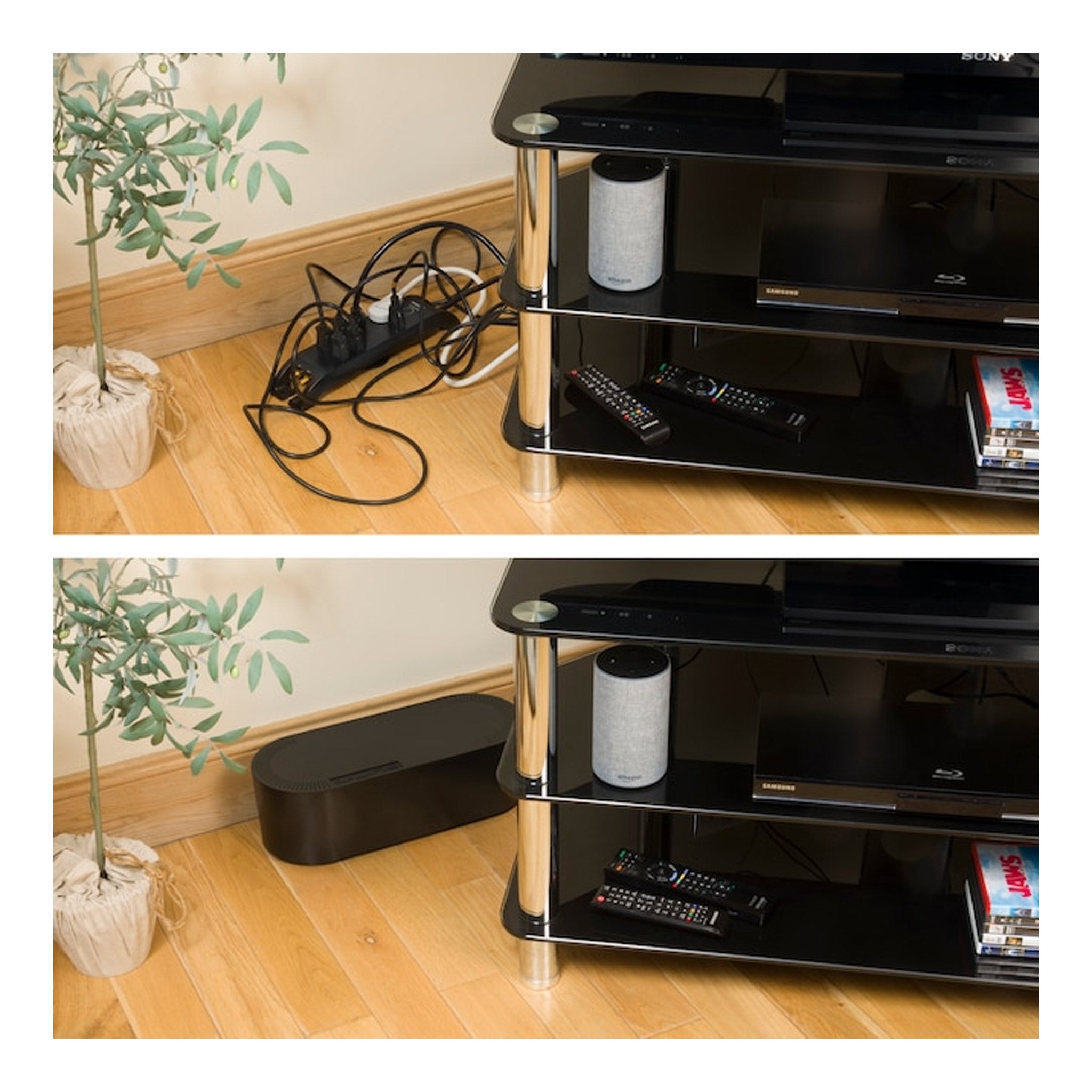 D-Line US/COBLGEB Large Cable Organizer Box - Black