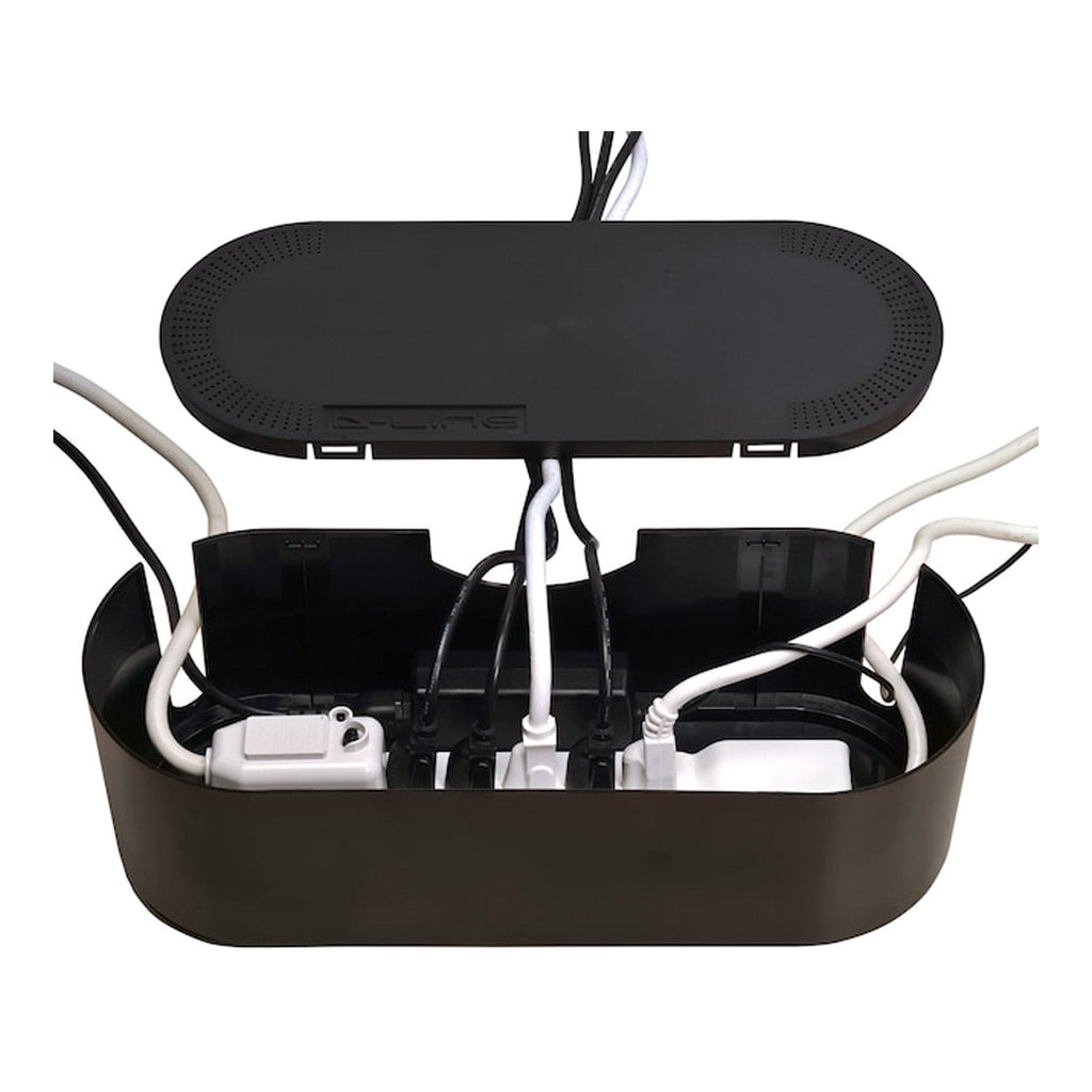 D-Line US/COBLGEB Large Cable Organizer Box - Black