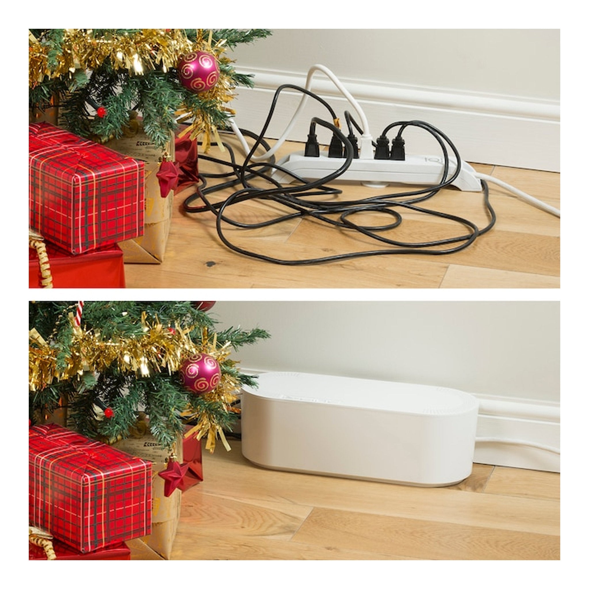 D-Line US/COBLGEW Large Cable Organizer Box - White