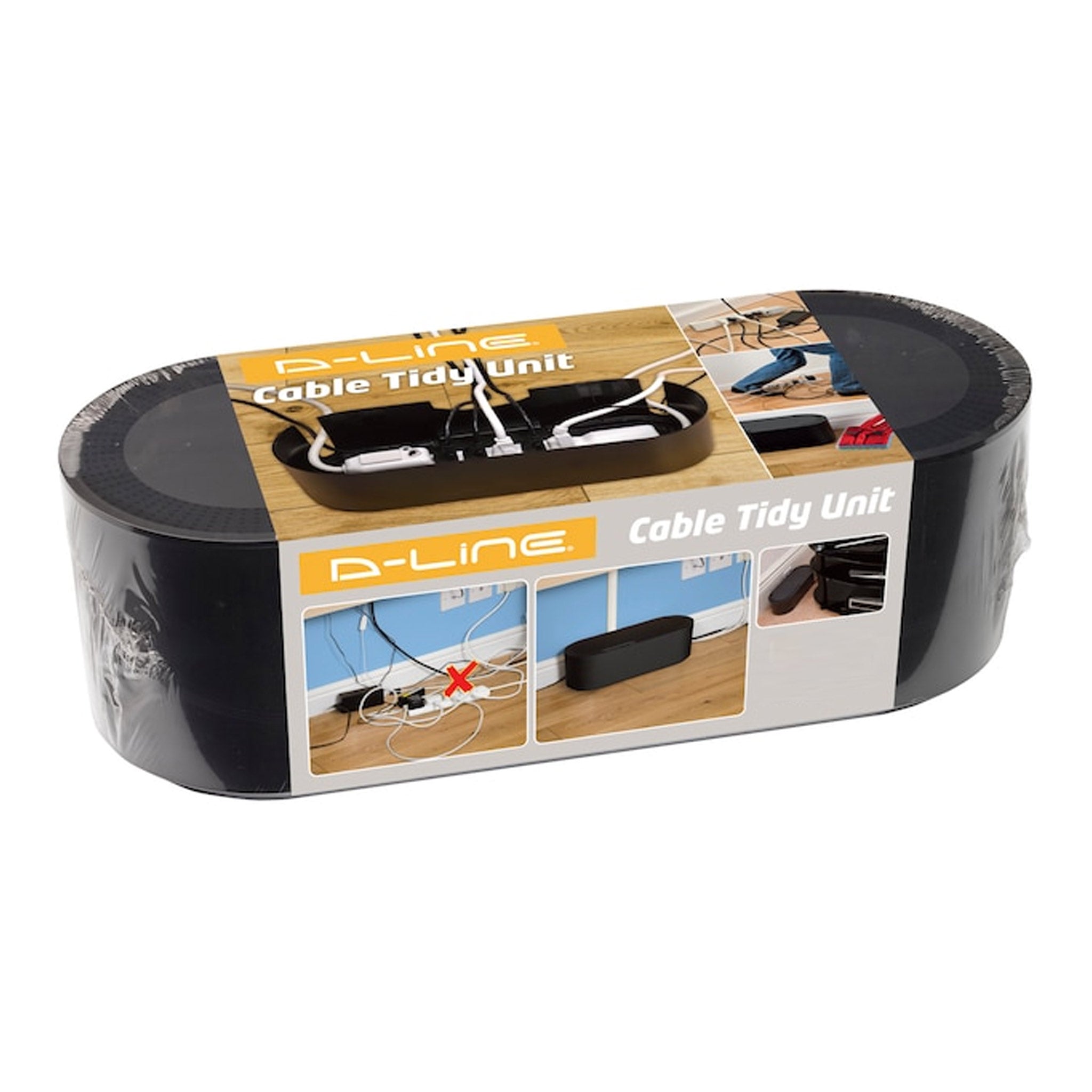 D-Line US/COBSMLB Small Cable Organizer Box - Black