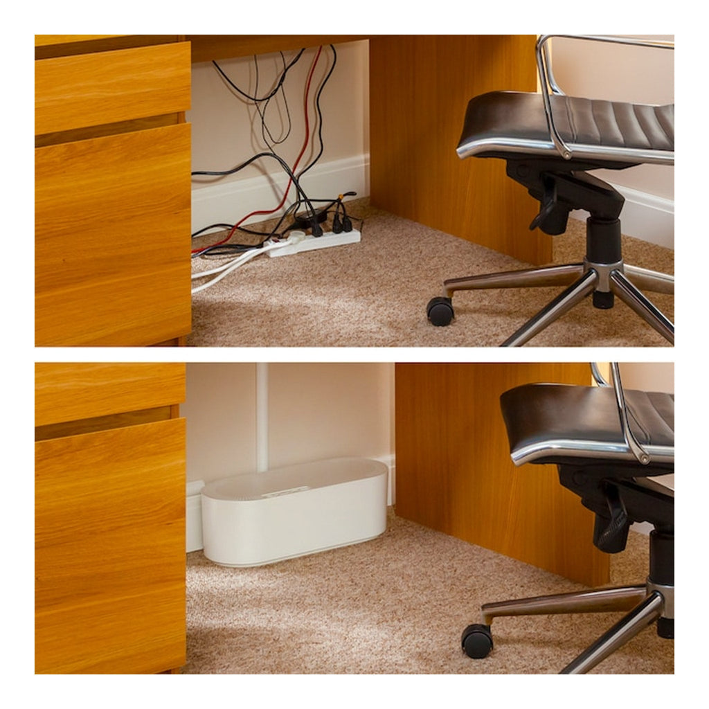 D-Line US/COBSMLW Small Cable Organizer Box - White