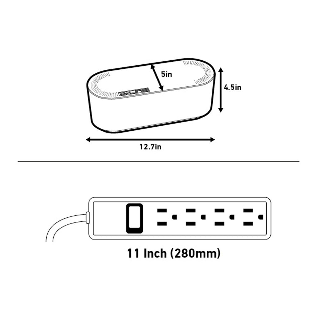 D-Line US/COBSMLW Small Cable Organizer Box - White