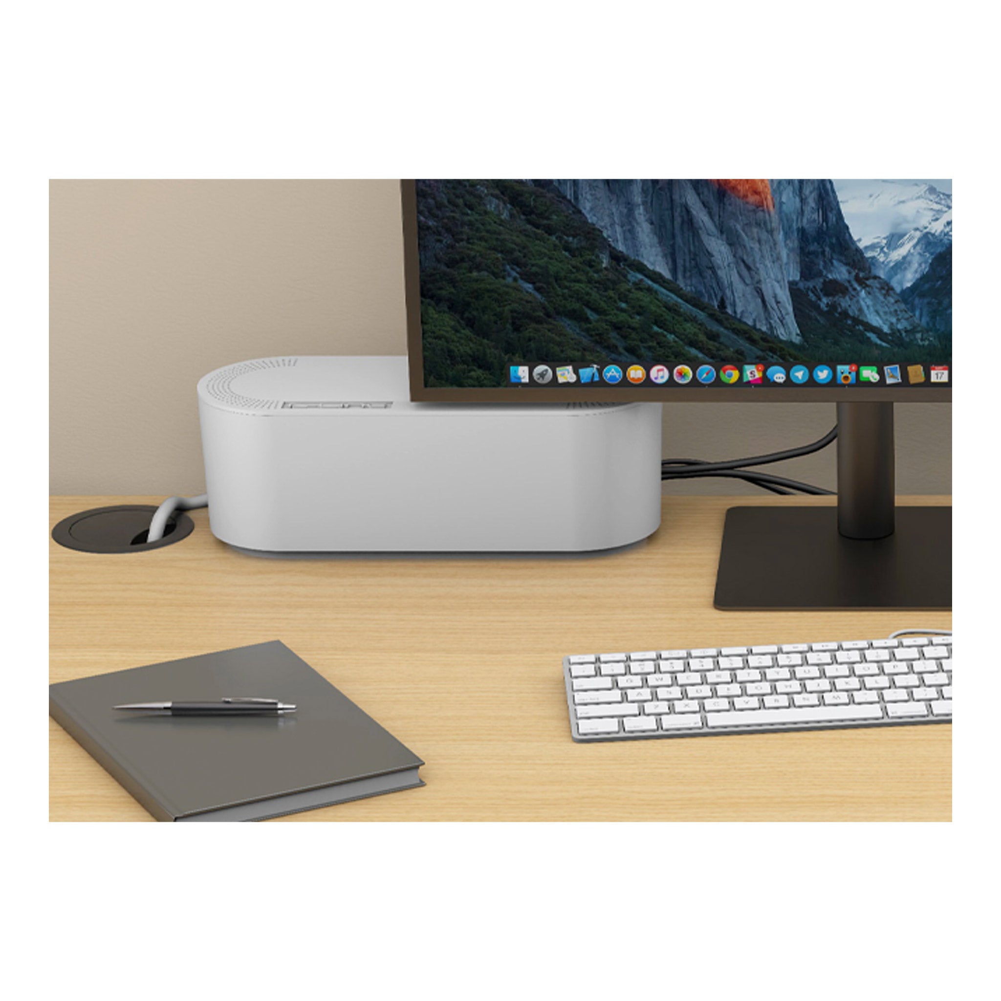 D-Line US/COBSMLW Small Cable Organizer Box - White