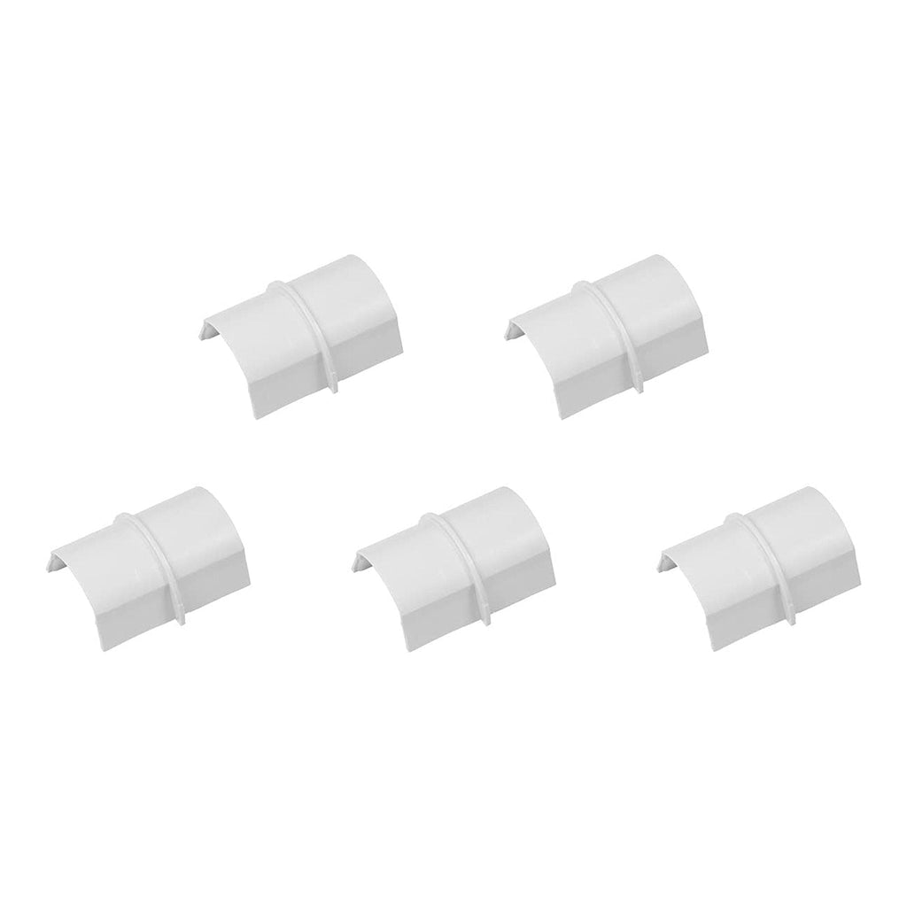 D-Line US/CP3015W-5PK 5-Pack Connector Coupler Mini Cable Raceway Accessory - White