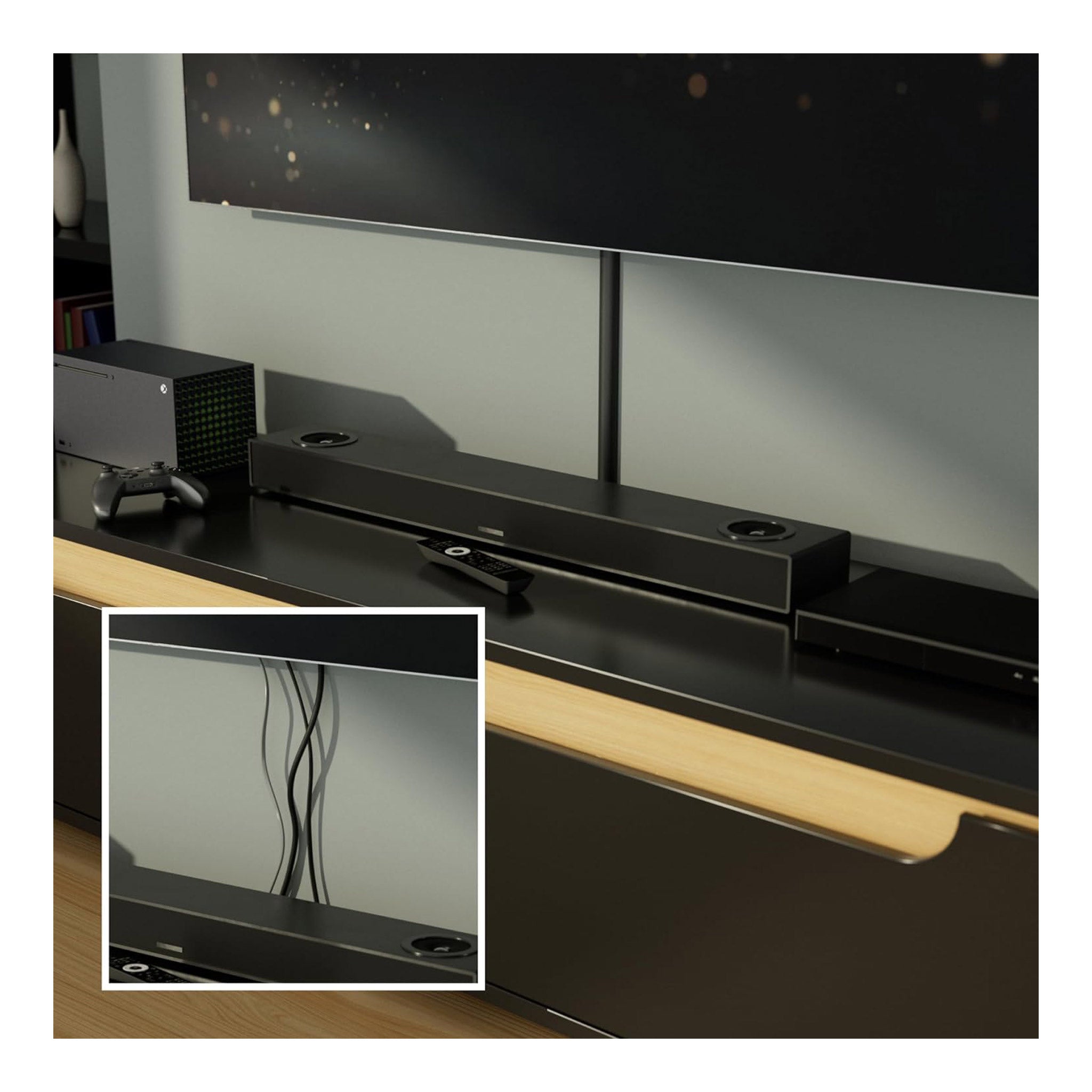 D-Line US/D23015B 6ft Self-Adhesive Half Round Mini Cable Raceway - Black