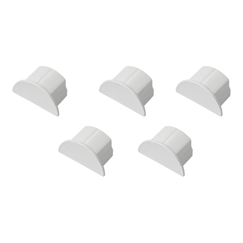D-Line US/EC3015W-5PK 5-Pack End Cap Mini Cable Raceway Accessory - White