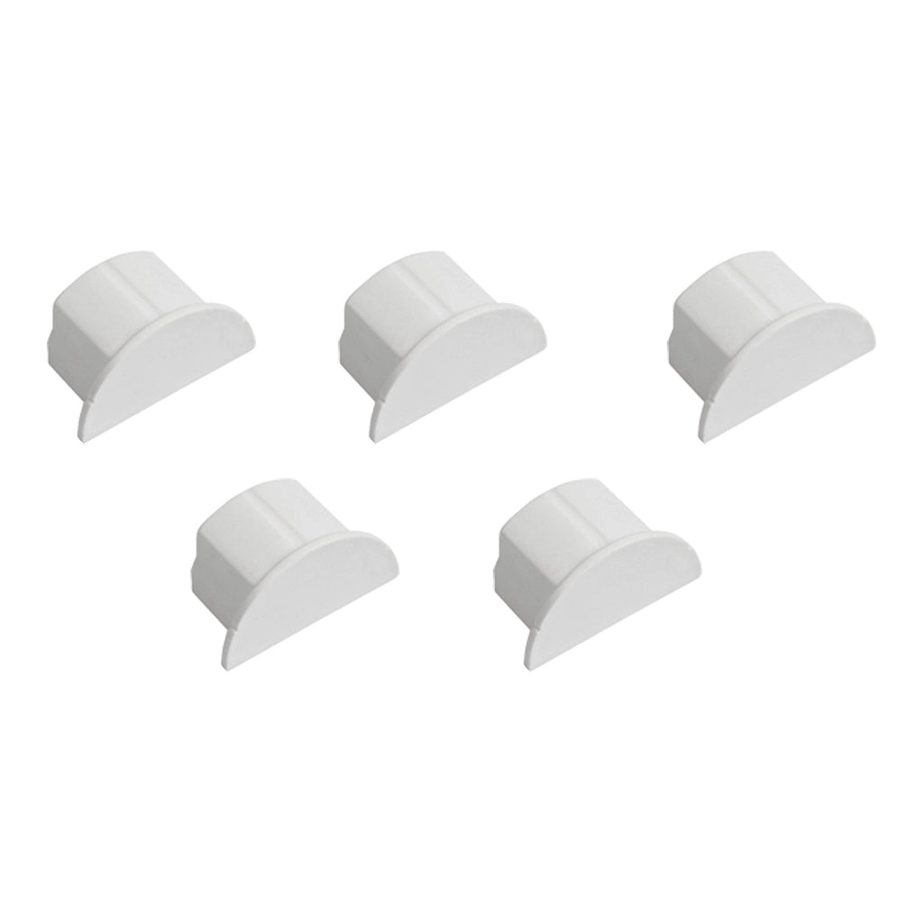 D-Line US/EC3015W-5PK 5-Pack End Cap Mini Cable Raceway Accessory - White