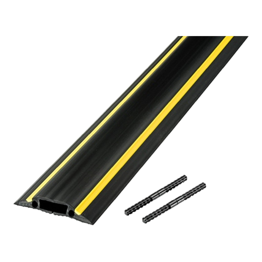 D-Line US/FC83H 6ft Heavy Duty Floor Cord Cover - Black/Yellow