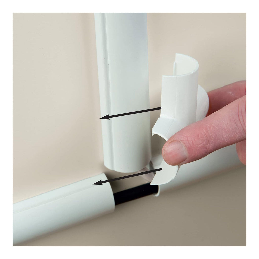 D-Line US/FLET3015W-2PK 2-Pack Equal Tee Mini Cable Raceway Accessory - White