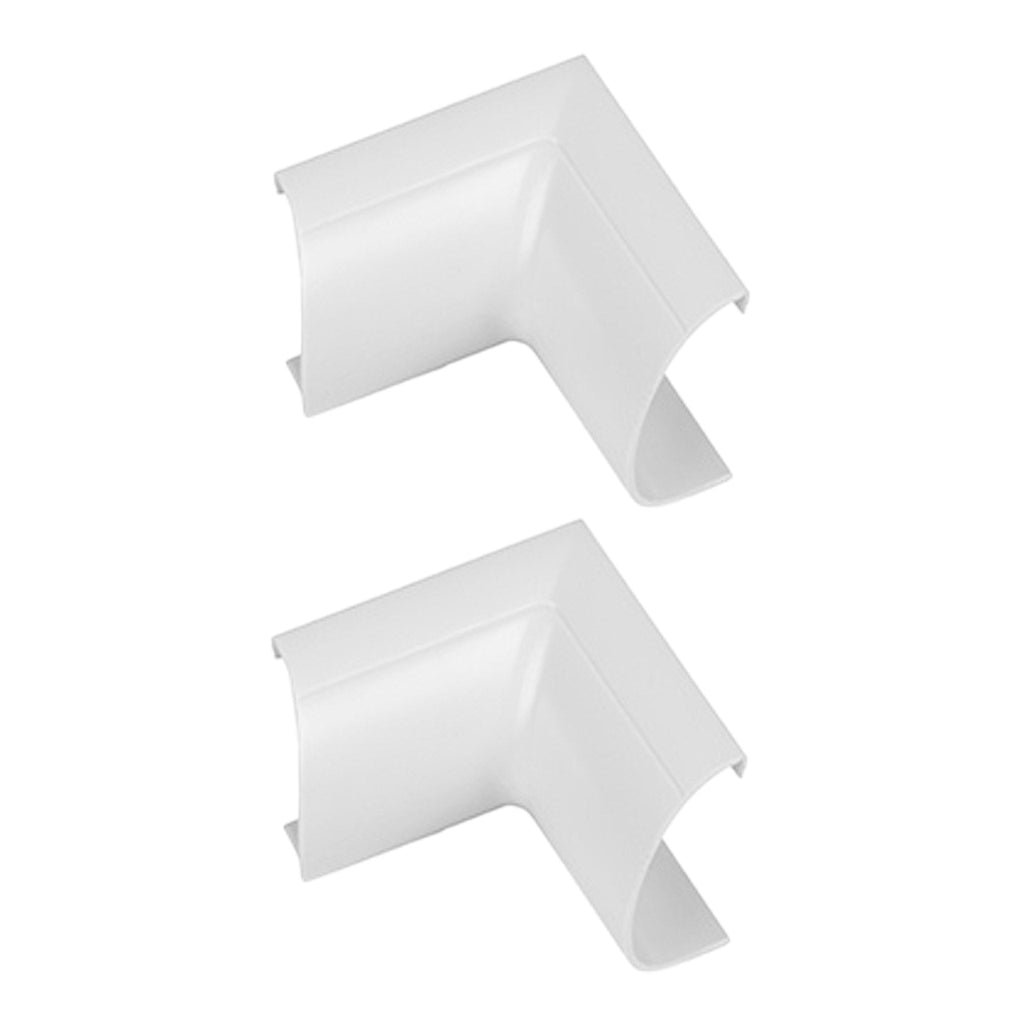 D-Line US/FLIB3015W-2PK 2-Pack Internal Bend Mini Cable Raceway Accessory - White