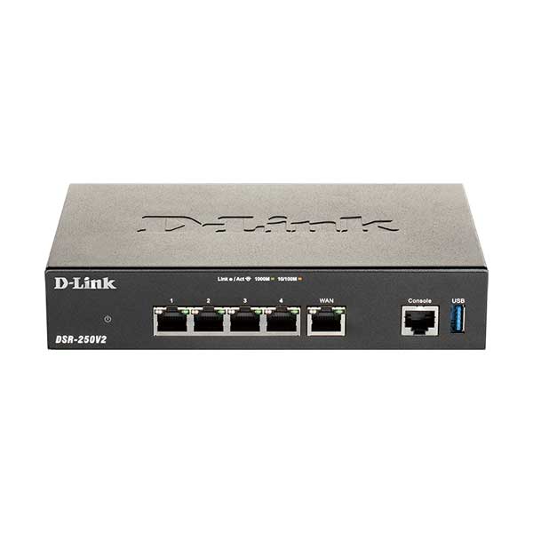 D-Link 5-Port Multi-WAN Unified Services VPN Router (DSR-250V2)