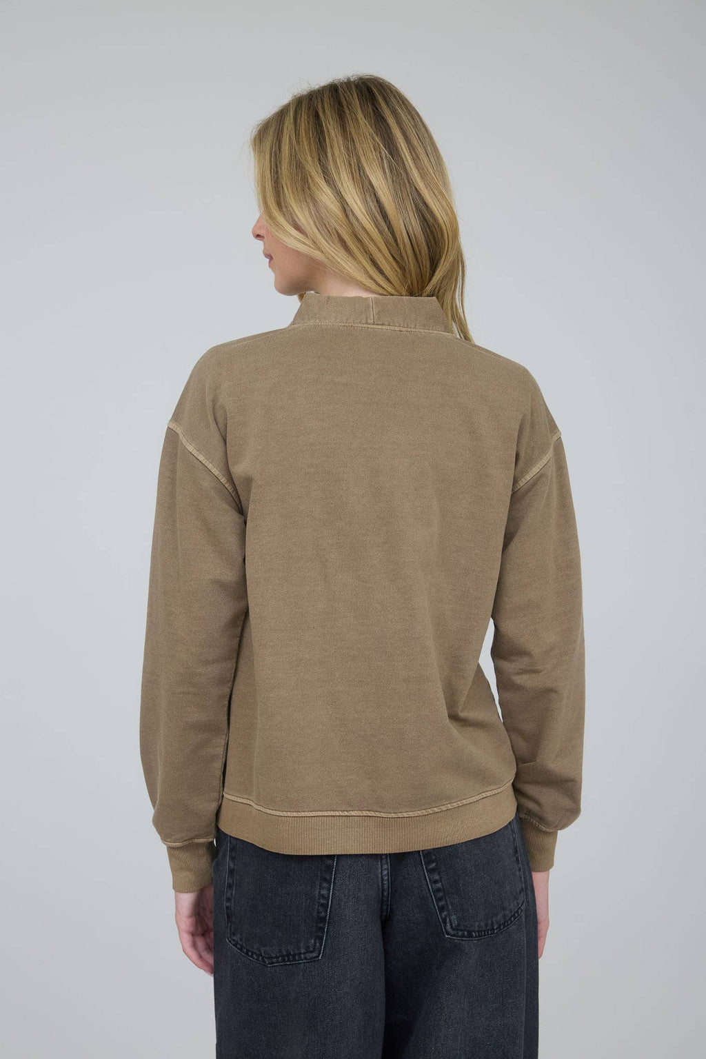 Brown Washed Cardigan