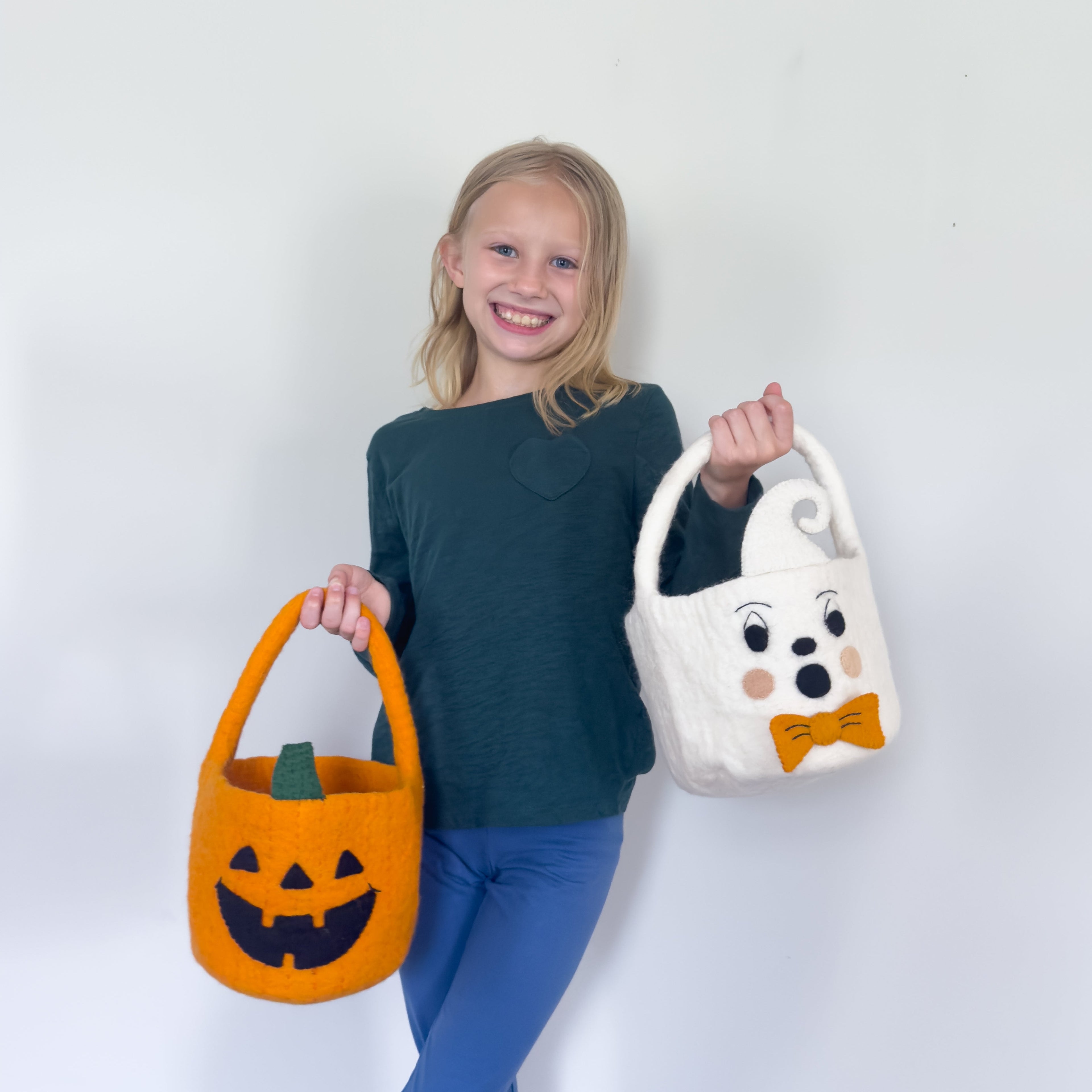 Felt Halloween Bucket Jack-o'-lantern