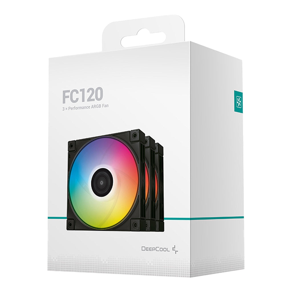DeepCool R-FC120-BAMN3-G-1 FC120 Performance A-RGB PWM Fan 3-Pack - Black