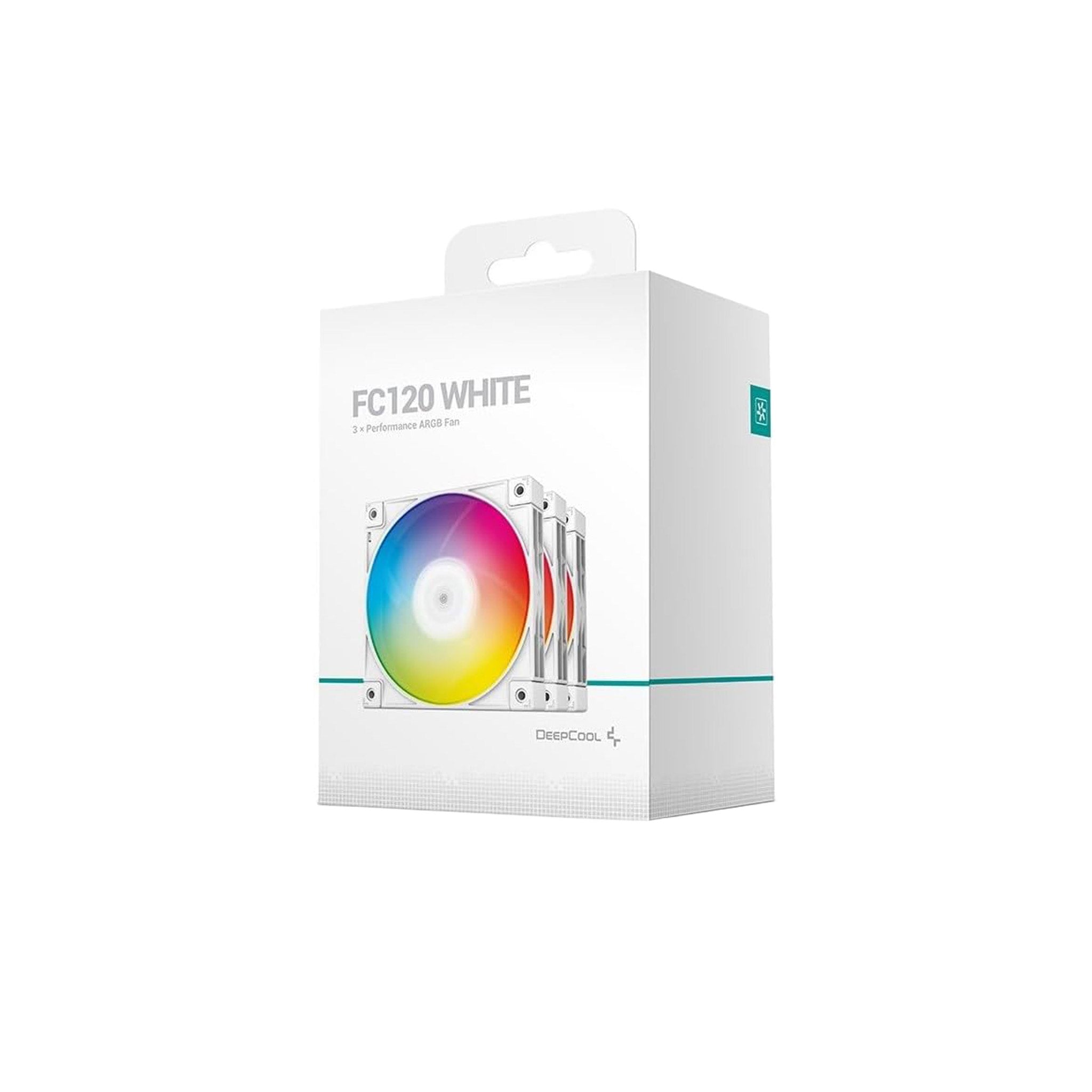 DeepCool R-FC120-WHAMN3-G-1 FC120 Performance A-RGB PWM Fan 3-Pack - White