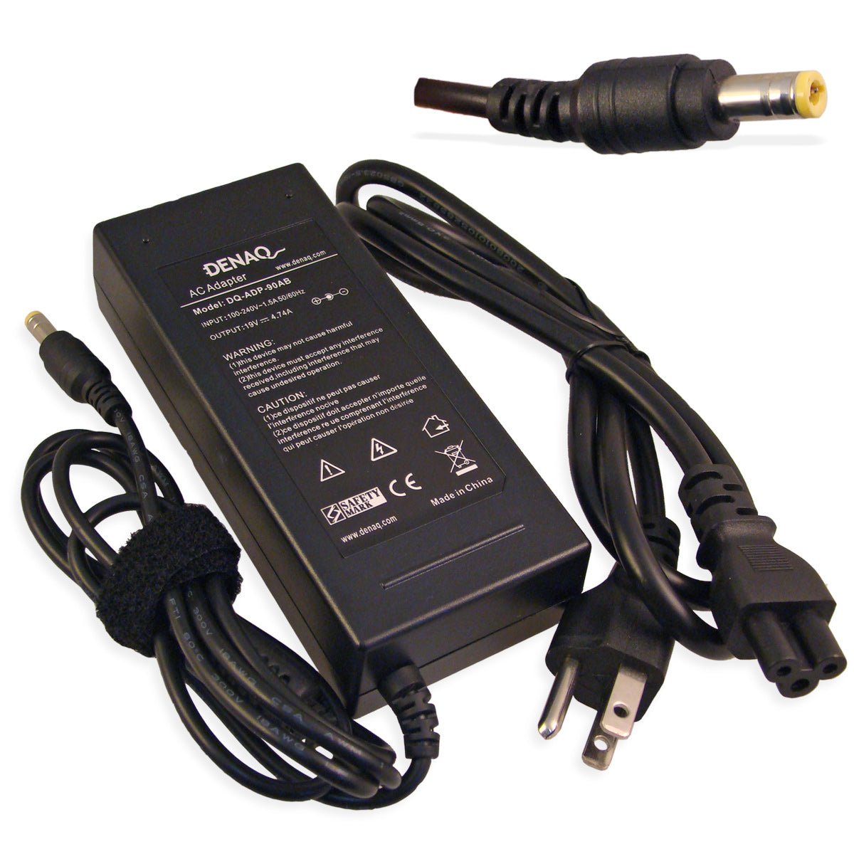 DENAQ DQ-ADP-90AB-5525 19V 4.74A 5.5mm-2.5mm AC Adapter for ACER ASPIRE & FERRARI Laptops