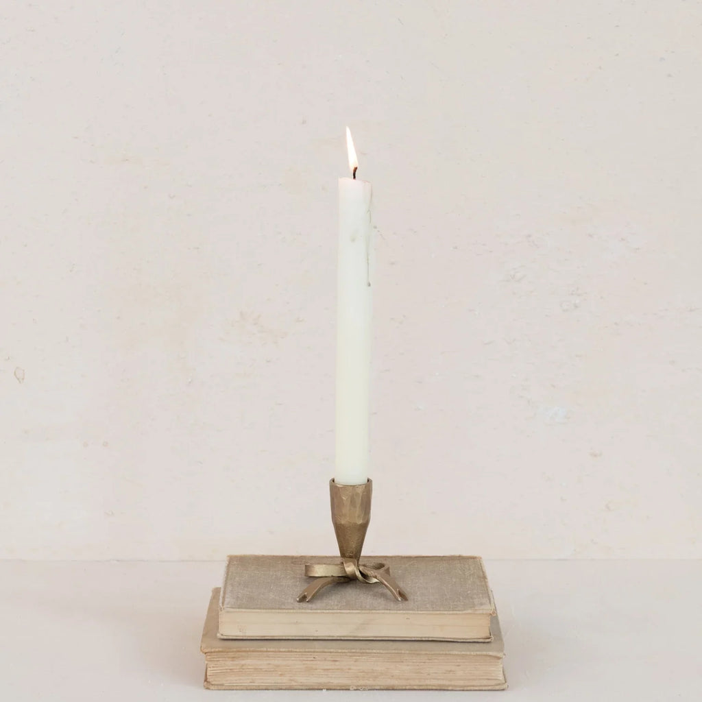 Hand-Forged Iron Bow Shaped Taper Holder