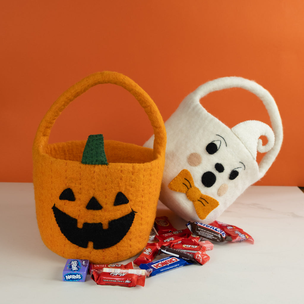Felt Halloween Bucket Jack-o'-lantern