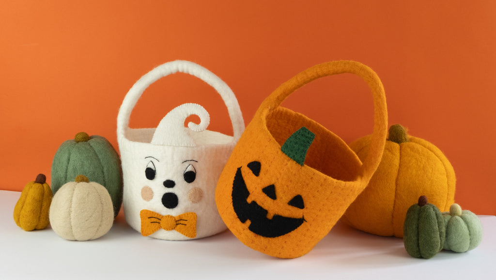 Felt Halloween Bucket Jack-o'-lantern