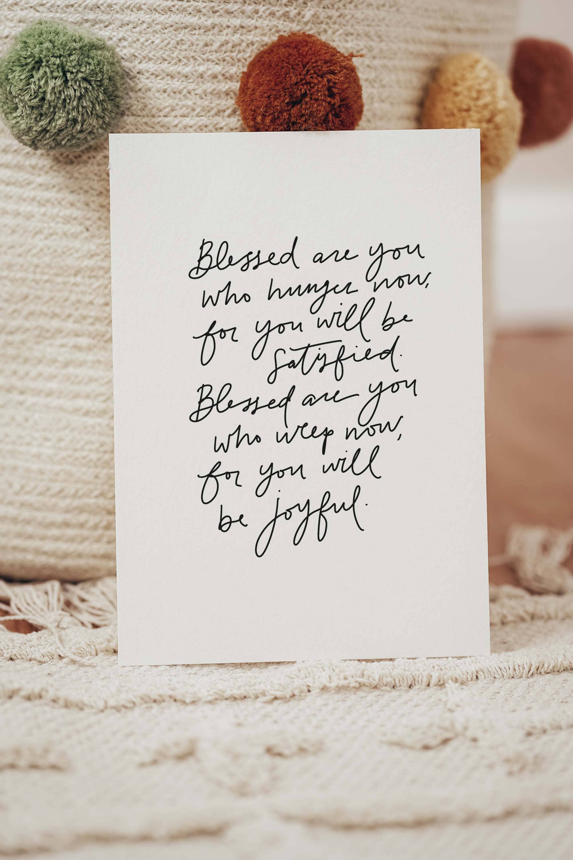 Blessed Are You Sympathy Card