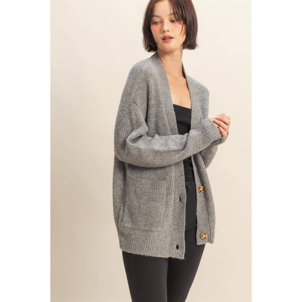 Gray Kristen Sweater Cardigan