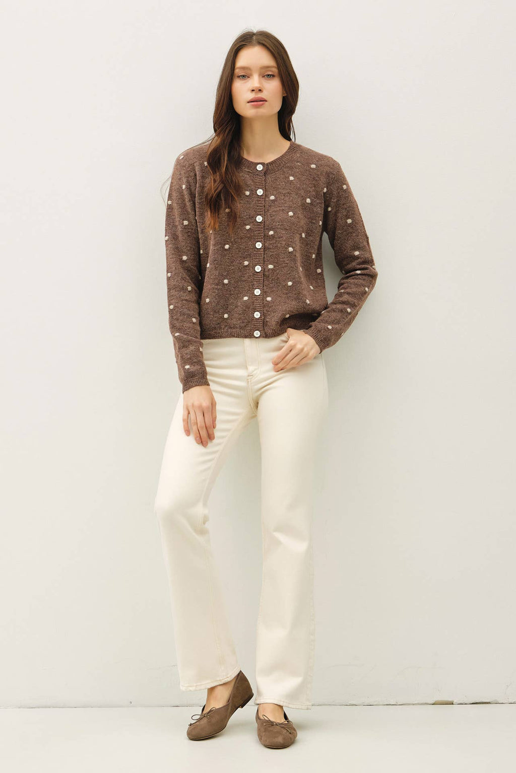 Polka Dots Sweater Cardigan