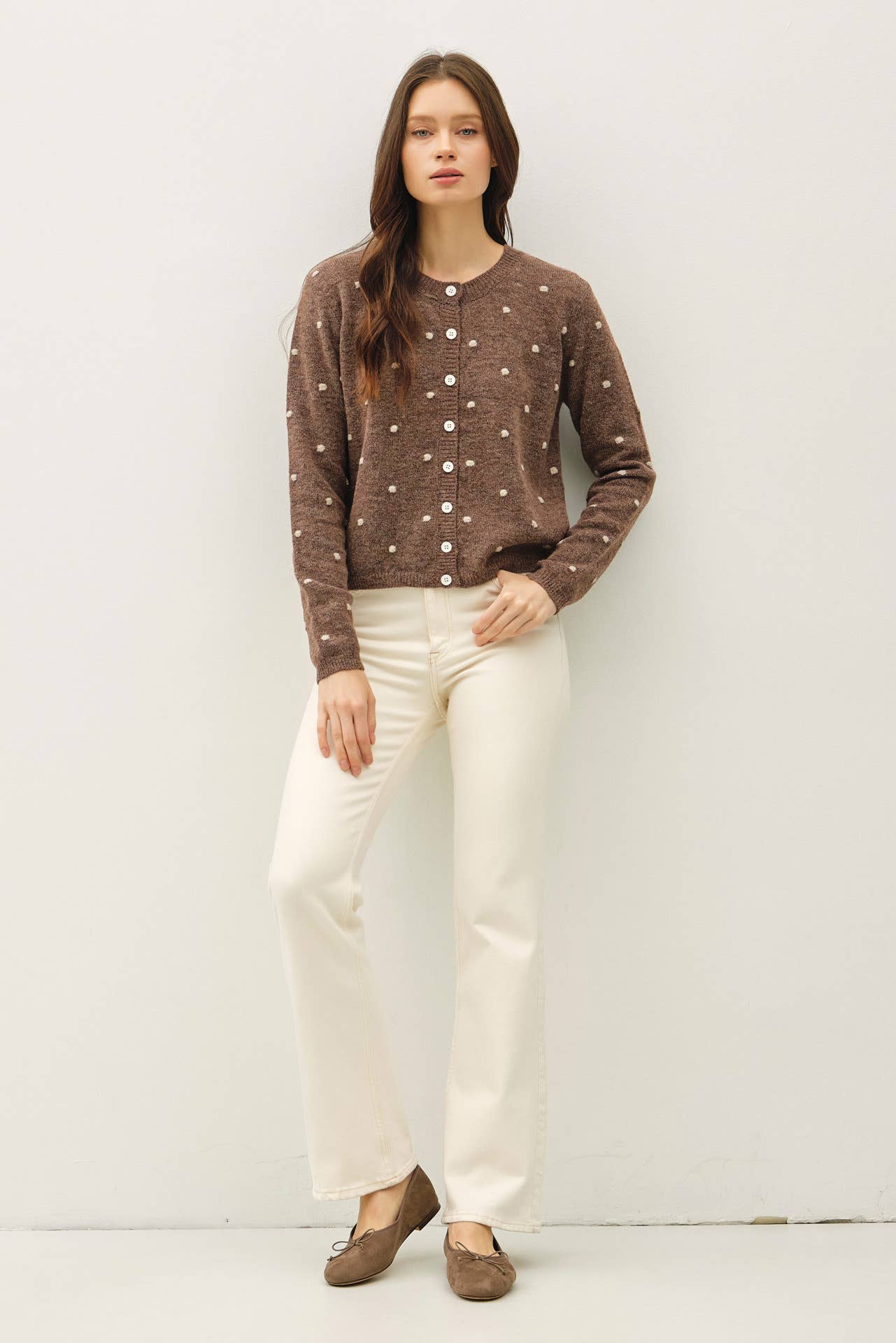 Polka Dots Sweater Cardigan