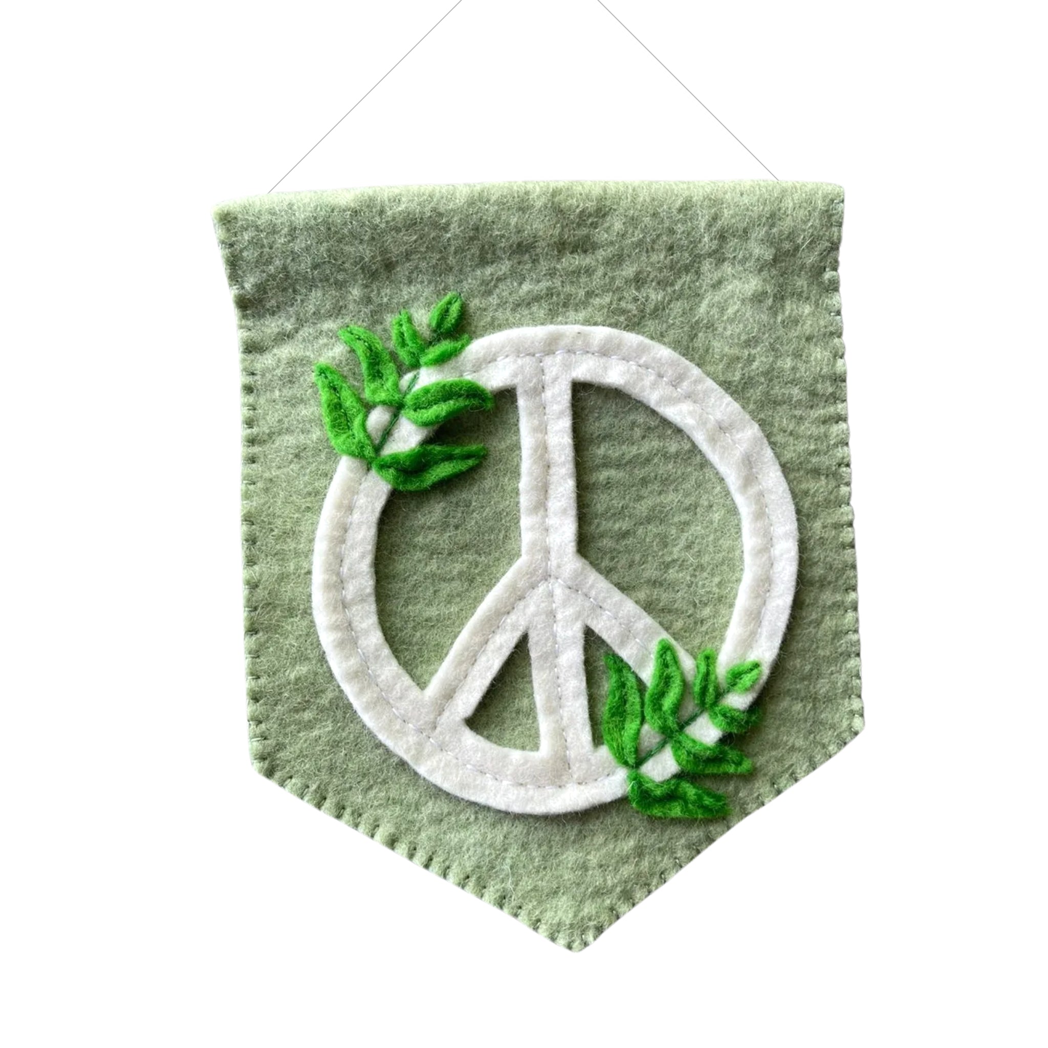 Peace Banner Flag - Green