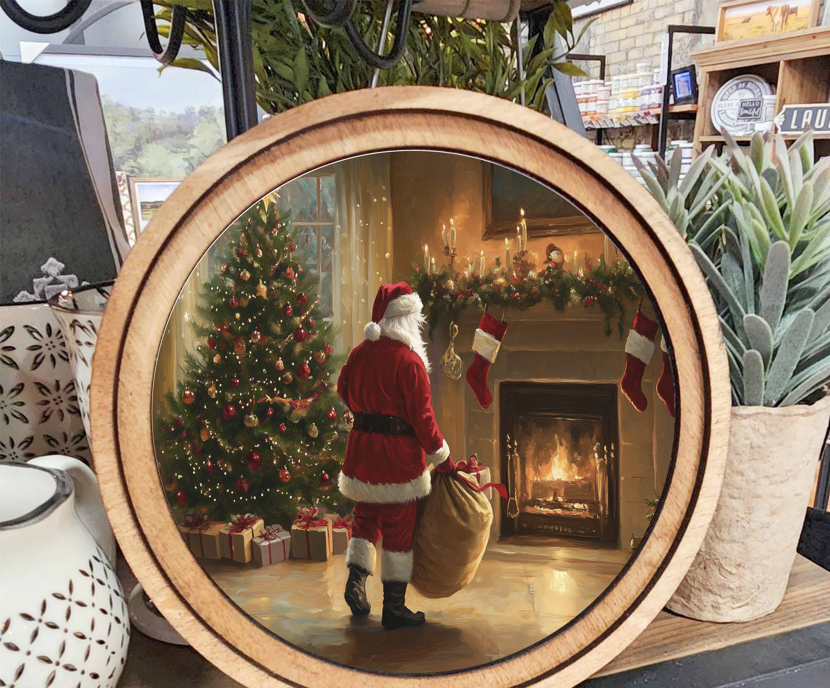 Fireplace Santa Art