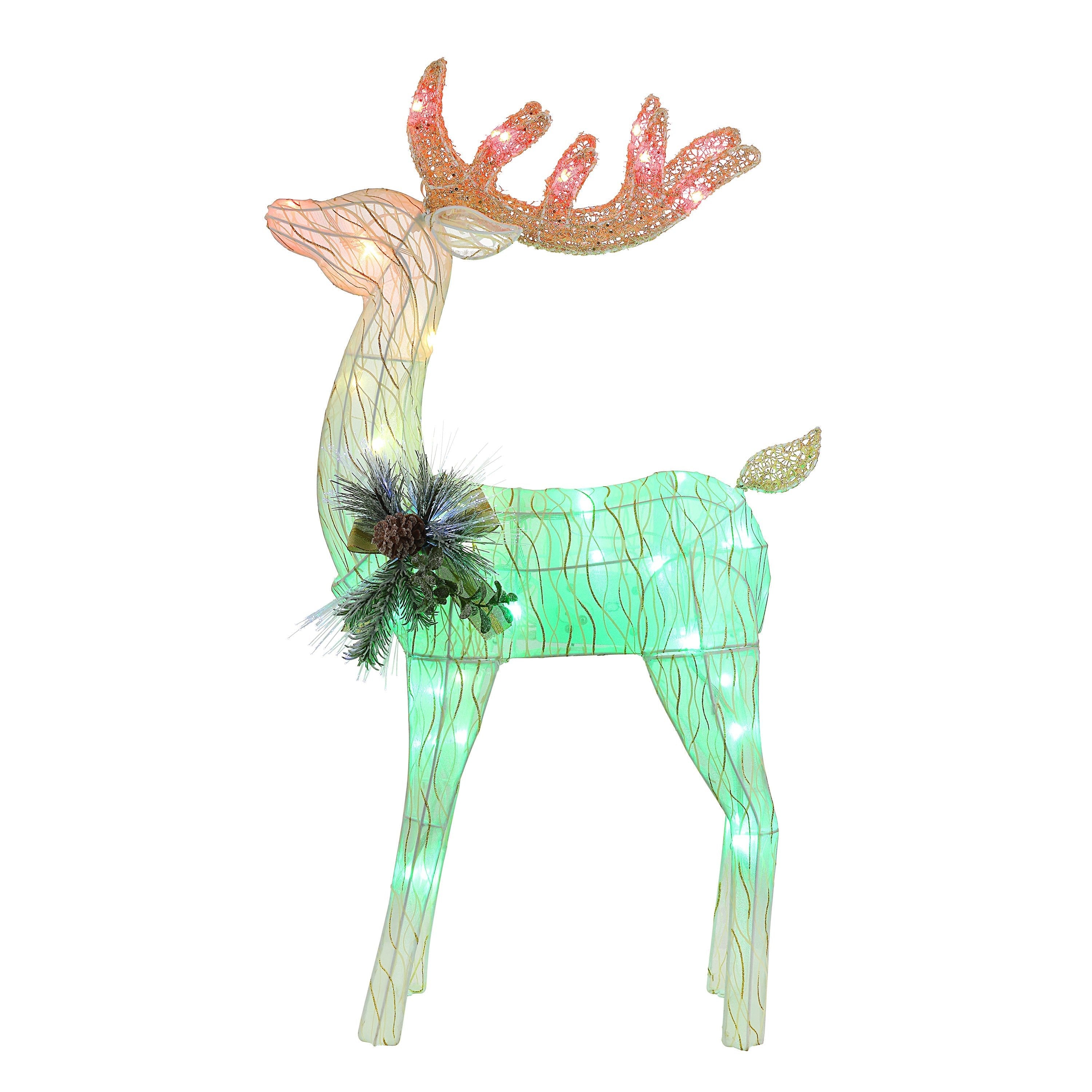 3 ft. Outdoor Animated Fiber-Optic Reindeer