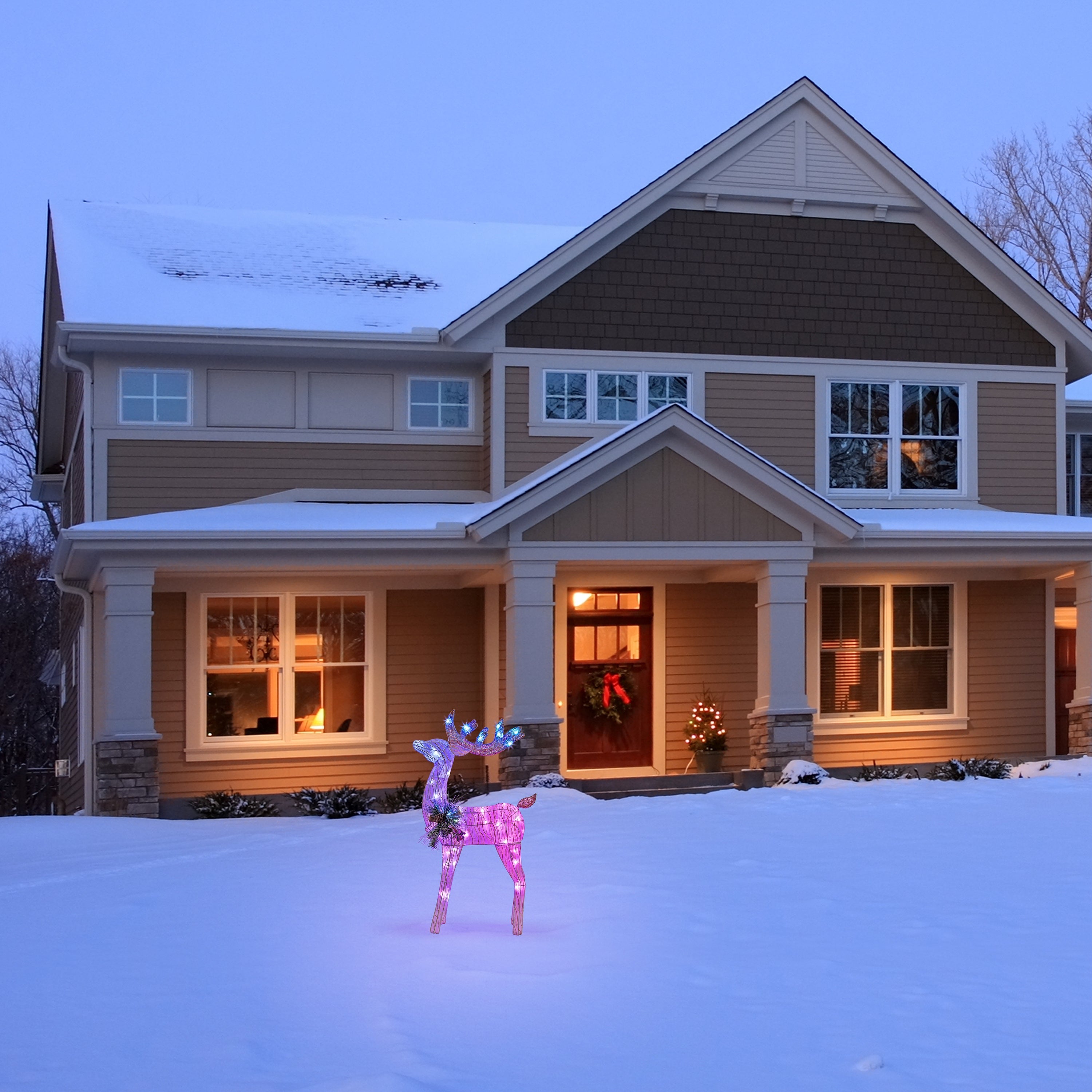 3 ft. Outdoor Animated Fiber-Optic Reindeer