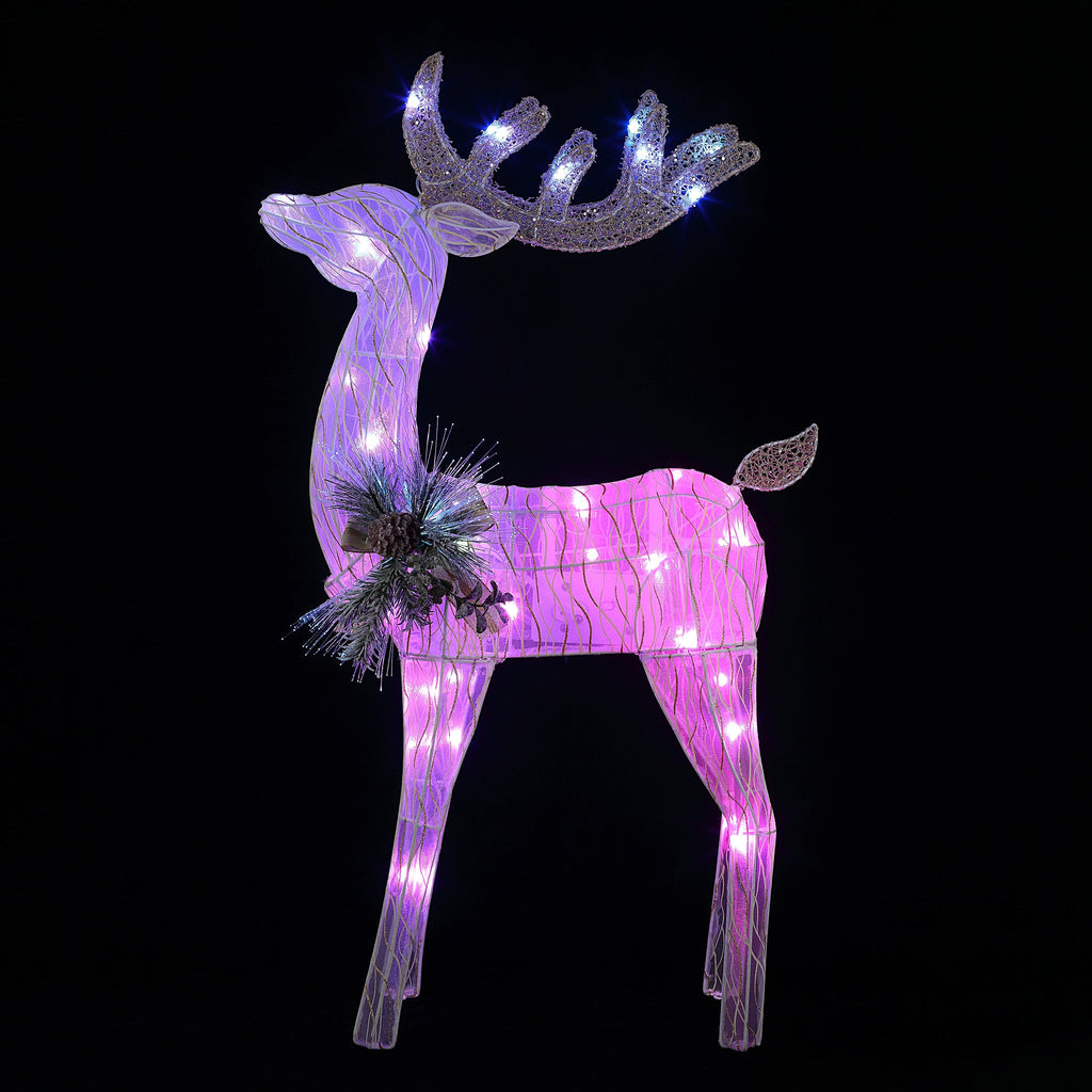 3 ft. Outdoor Animated Fiber-Optic Reindeer