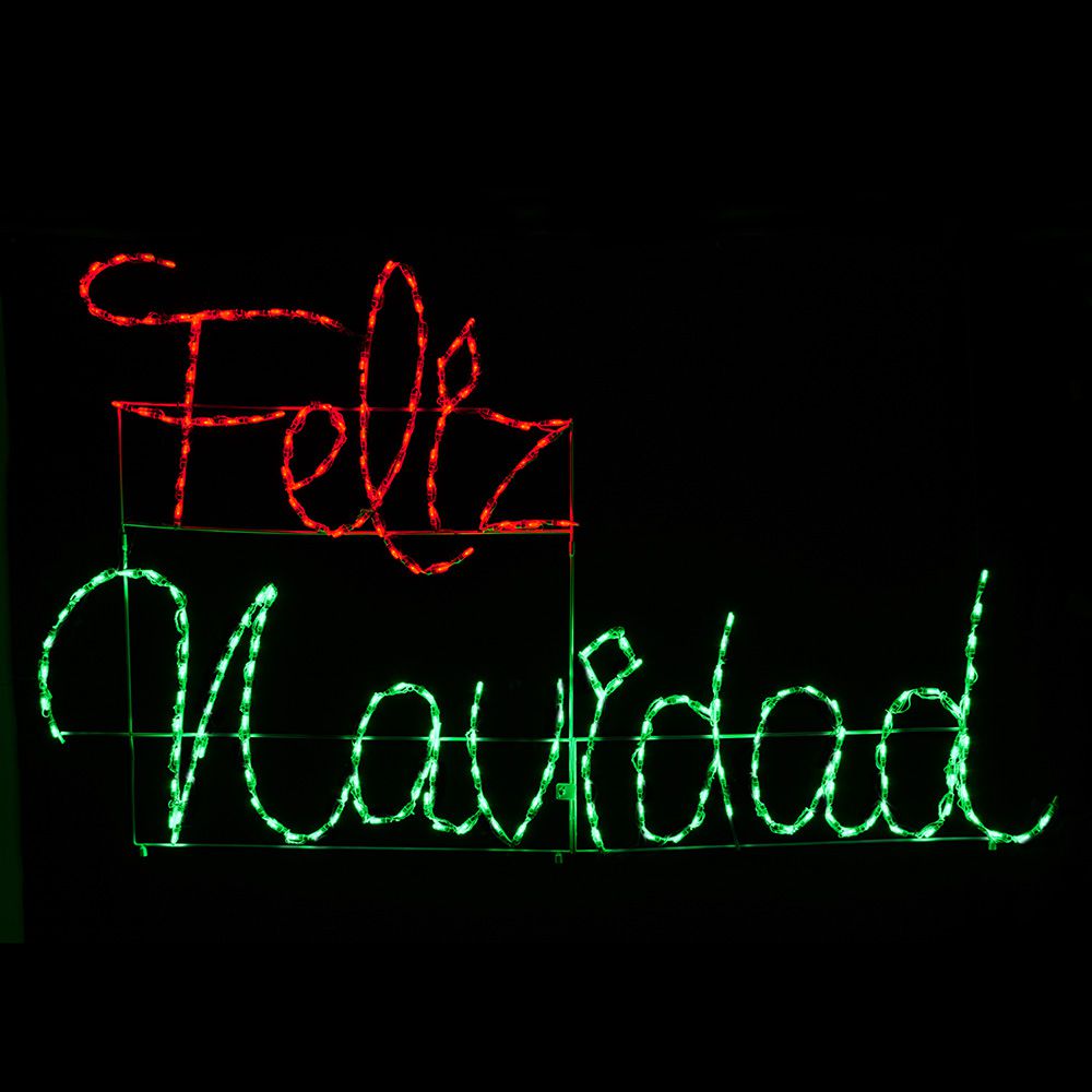 LED Feliz Navidad in Red/Green