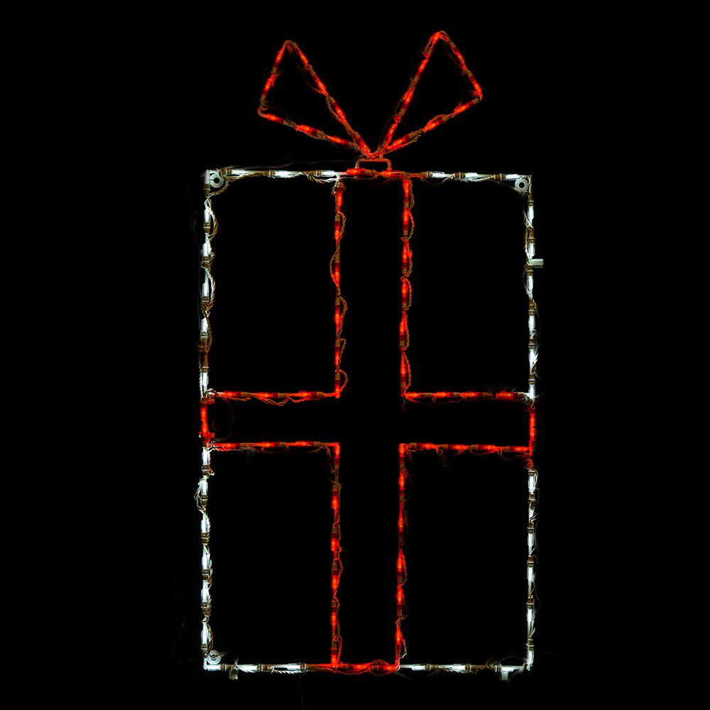 LED Gift Box Red/white