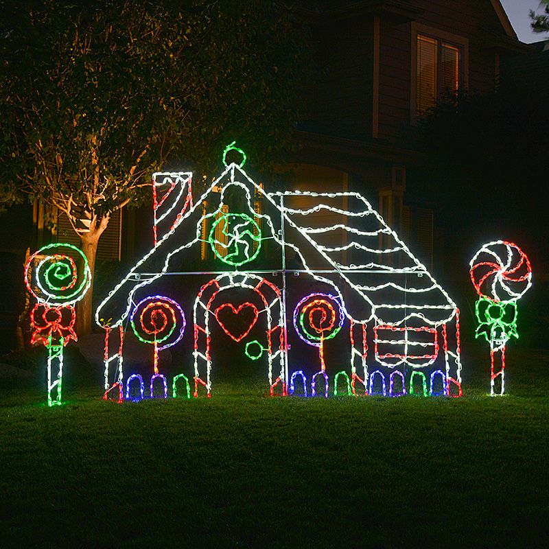 LED Gingerbread House