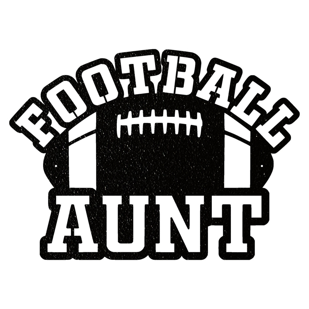Football Aunt Metal Wall Art, Sports Wall Art, 3d Metal Football Wall Art, Farmhouse Metal Wall Decor, Modern Metal Art