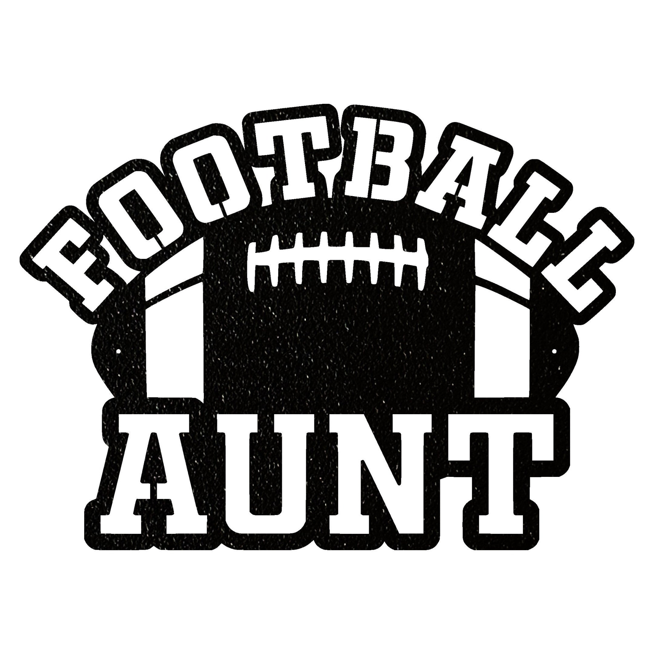 Football Aunt Metal Wall Art, Sports Wall Art, 3d Metal Football Wall Art, Farmhouse Metal Wall Decor, Modern Metal Art