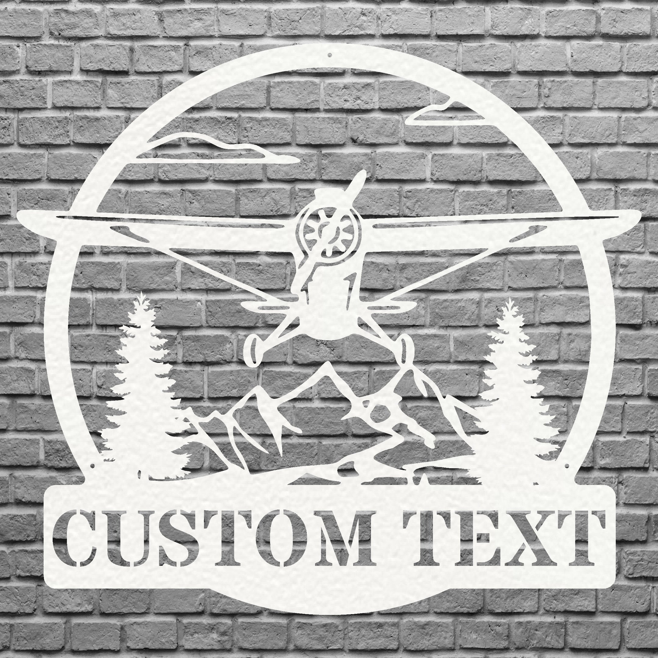 Airplane Sign | Custom Metal Sign | Personalized Sign Airplane Wall Art | Custom Name Sign | Metal Name Sign | Laser Cut Metal Sign