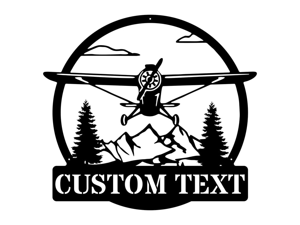 Airplane Sign | Custom Metal Sign | Personalized Sign Airplane Wall Art | Custom Name Sign | Metal Name Sign | Laser Cut Metal Sign