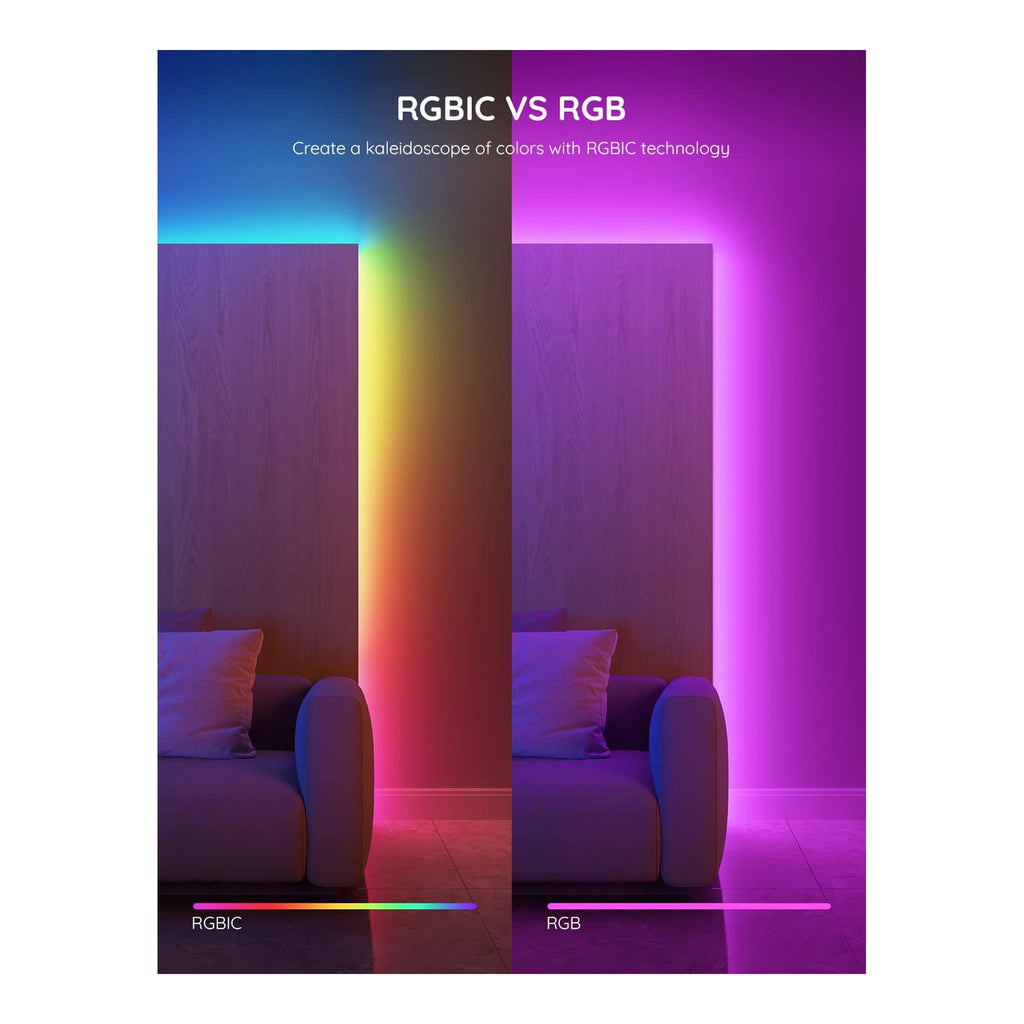 Govee H617A1D1 16.4ft Indoor RGBIC Smart LED Strip Lights