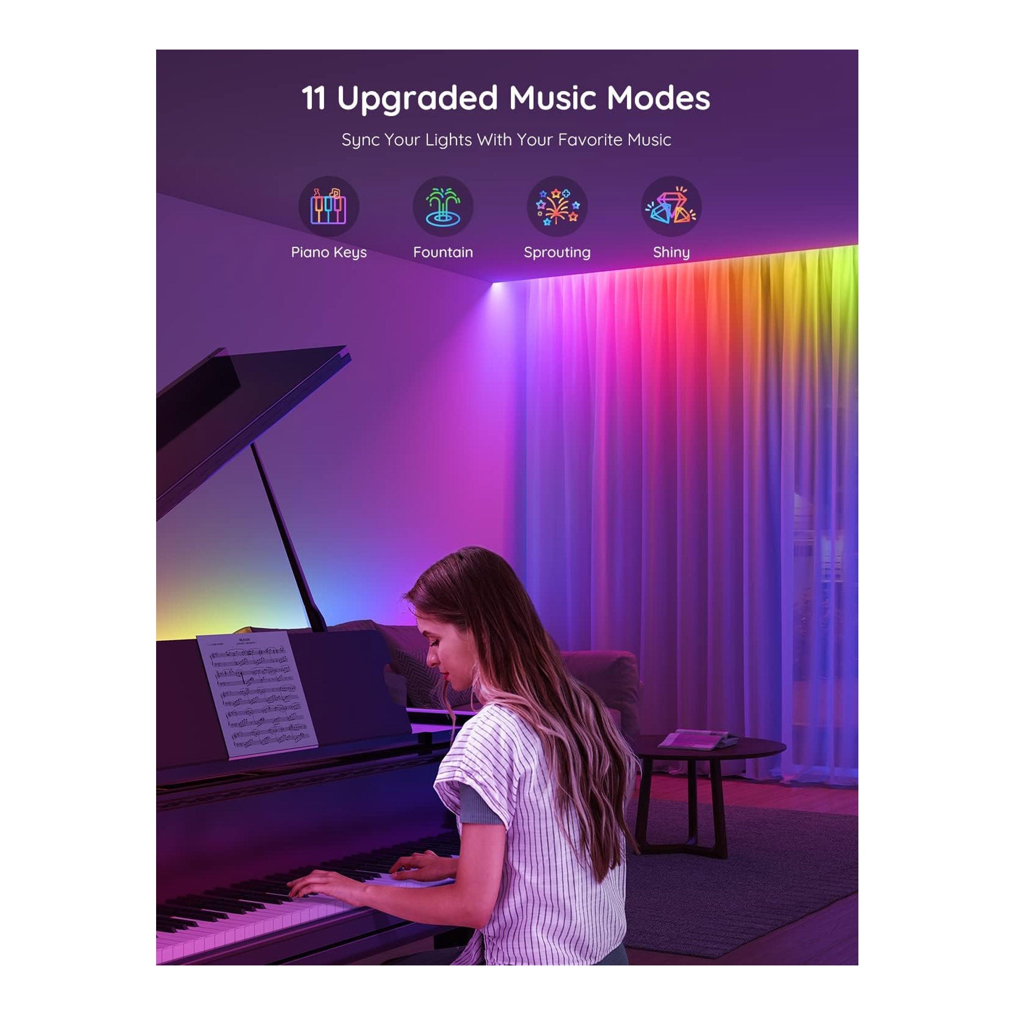 Govee H617A1D1 16.4ft Indoor RGBIC Smart LED Strip Lights